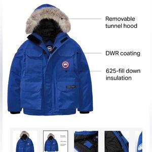Canada Goose Kids Blue Parka Jacket